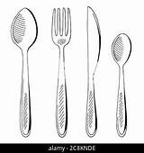 Silverware Clip Art Black And White sketch template