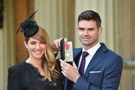 James Anderson joined by glamorous wife Daniella as he receives OBE | HELLO!