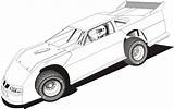 Dirt Late Model Coloring Pages sketch template