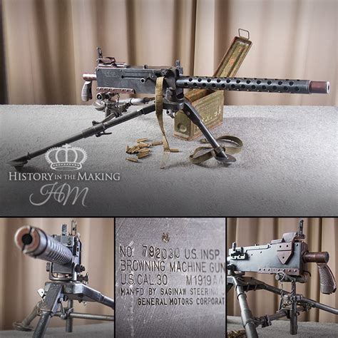 American 1919-A4 Browning Light Machine Gun- 30 cal- Deactivated - UK Gun Hire