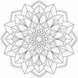 Printable Coloring Page Mandala Mandalas sketch template