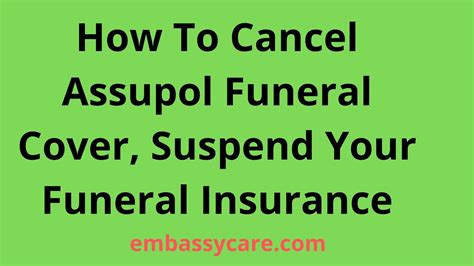 Cancel Assupol Funeral Cover, Suspend Your Funeral Insurance