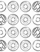 Cute Donut Coloring Pages For Kids And Adults sketch template