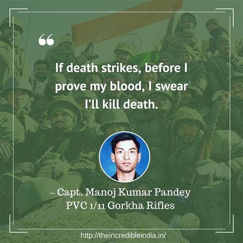 Image result for captain manoj pandey | Army quotes, Indian army quotes ...