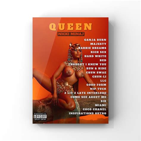 Nicki Minaj Queen Album Poster Custom Album Cover Music - Etsy