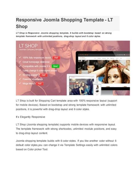 Responsive joomla shopping template | PDF