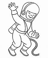 Happy Astronaut Coloring Page  Free Printable Pages For Kids sketch template
