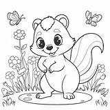 Cute skunk Coloring Page Lulu Pages sketch template