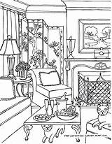 Living Room Coloring Pages sketch template