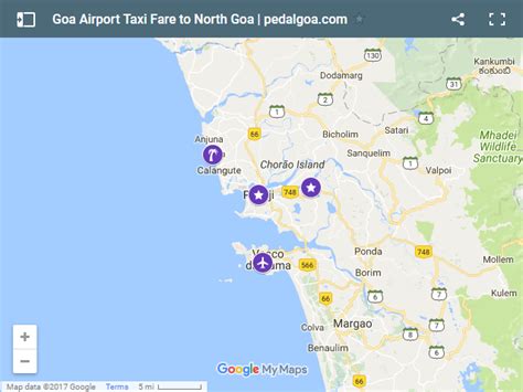 Goa Airport to Baga: taxi fare + distance + map :: north goa. india travel tips.