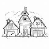 Barn Coloring Pages sketch template