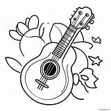 Cute Cartoon Mandolin Coloring Page 33074 26153 sketch template