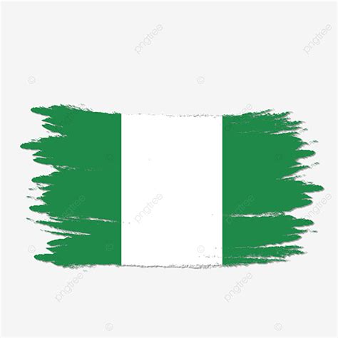 Bandera De Nigeria Pincel Transparente De Acuarela Pintada PNG ...