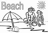 Beach Printable Coloring Pages sketch template