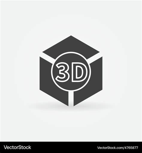 3D print logo or icon Royalty Free Vector Image