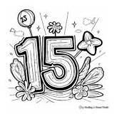 Number 15 Coloring Pages  Free & Printable sketch template