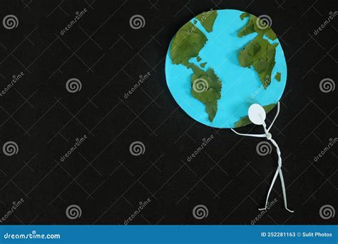Man Carrying The Planet In A Plastic Bag Royalty-Free Stock Photography | CartoonDealer.com ...