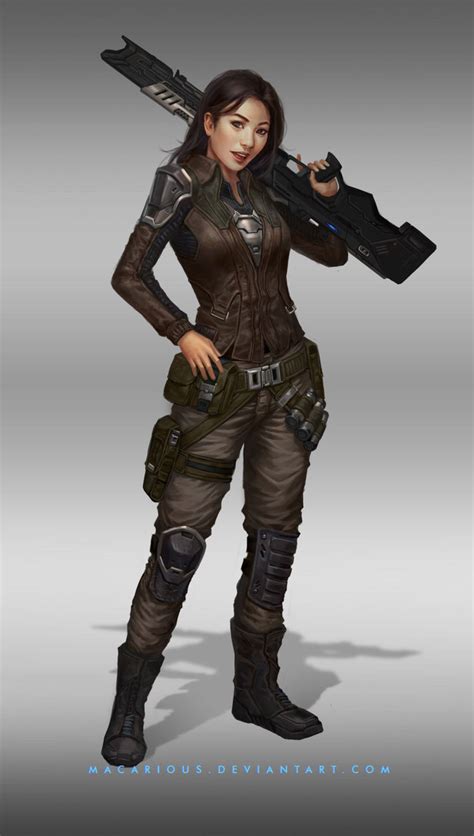 Image result for sci fi female character portrait | Cyberpunk character, Female soldier ...