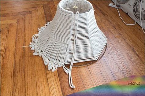 This DIY Woven Lampshade is an easy budget macrame project that will bring texture to your ...