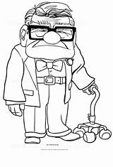 Drawing Of Carl Fredricksen From Up coloring page sketch template