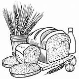 Premium Photo  Coloring Page A Hand Drawn Illustration Of Bread Wheat sketch template