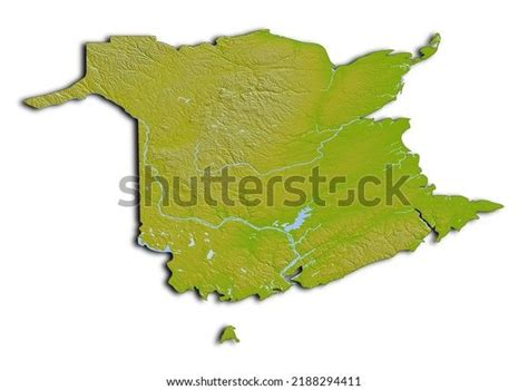 New Brunswick Canada Map Shaded Relief Stock Illustration 2188294411 | Shutterstock