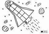 Spaceship In Space Coloring Page  Crafts With Lisa sketch template