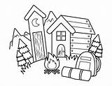 Cabin Coloring Pages Log Pioneer Woods Big Lincoln Sketch Template  sketch template