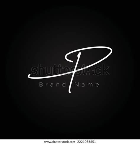 P Letter Signature Logo P Letter Stock Vector (Royalty Free) 2221058651 ...