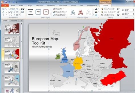 Europe Map Template For PowerPoint Presentations