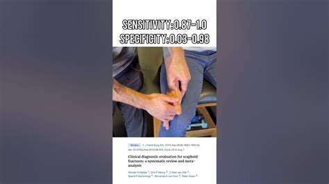 Snuff Box Tenderness | Scaphoid Fracture Diagnosis | Sensitivity and Specificity - YouTube