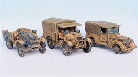 Some British Trucks for the 8th Army in North Africa (2x Morris CS8 15 cwt Truck, Standard 10 ...