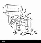 Coloring Pages Pirates Treasure Chest sketch template