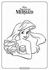 Little Ariel Coloring Pages sketch template