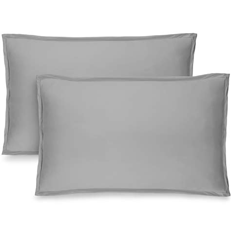 Bare Home Light Gray Microfiber Pillow Shams, Standard - Walmart.com