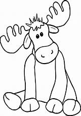 Cute Moose Coloring Pages At GetColoringscom  Free Printable sketch template