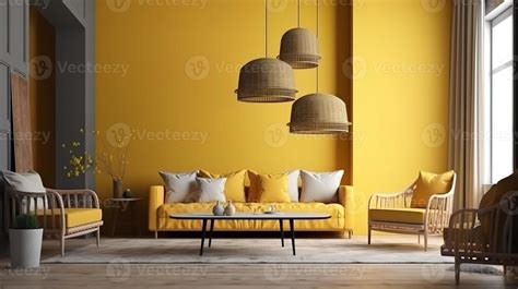 Home mockup, farmhouse living room interior, 3d render, Bright color. 22871908 Stock Photo at ...