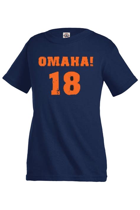 Omaha 18 Peyton Manning Denver T shirt kids size by kickingapparel