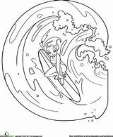 Surfing Girls Coloring Pages sketch template