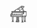 Upright Piano Coloring  Page sketch template