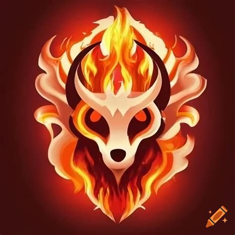 Logo of a mythical fire creature on Craiyon