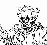 Scary Clown From The Movie Coloring Page  Free Printable Pages sketch template