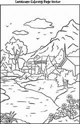 Rural Coloring Zona Landscape Para Pages Colorear Coloriage Colouring  sketch template
