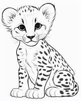 Cheetah Crafts For Kids sketch template