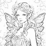Download Fantasy Fairy Coloring Page  Printable Book sketch template