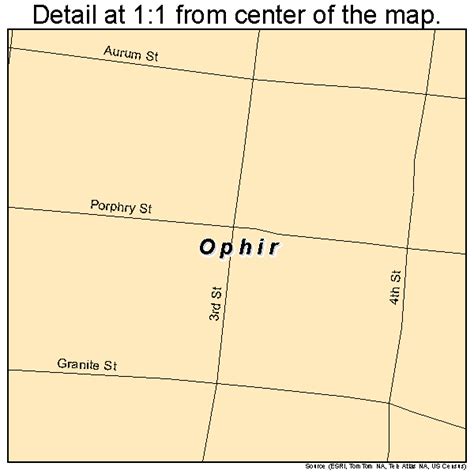 Ophir Colorado Street Map 0855870