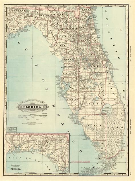 Florida Memory - County Map Of Florida, 1885 - Map Of Hernando County ...