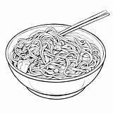 Download Bowl Of Noodles With Toppings And Chopsticks Coloring Pages  sketch template