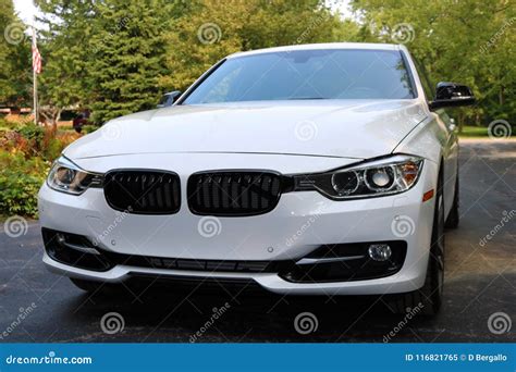 2018 BMW 350i White Super Charge with 350 Horse Power, Luxury European Sport Car. Stock Image ...