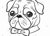 Pug Puppies Coloring Cute Pages sketch template